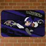 personalized-baltimore-ravens-mickey-quarterback-purple-black-doormat-best-selling.webp