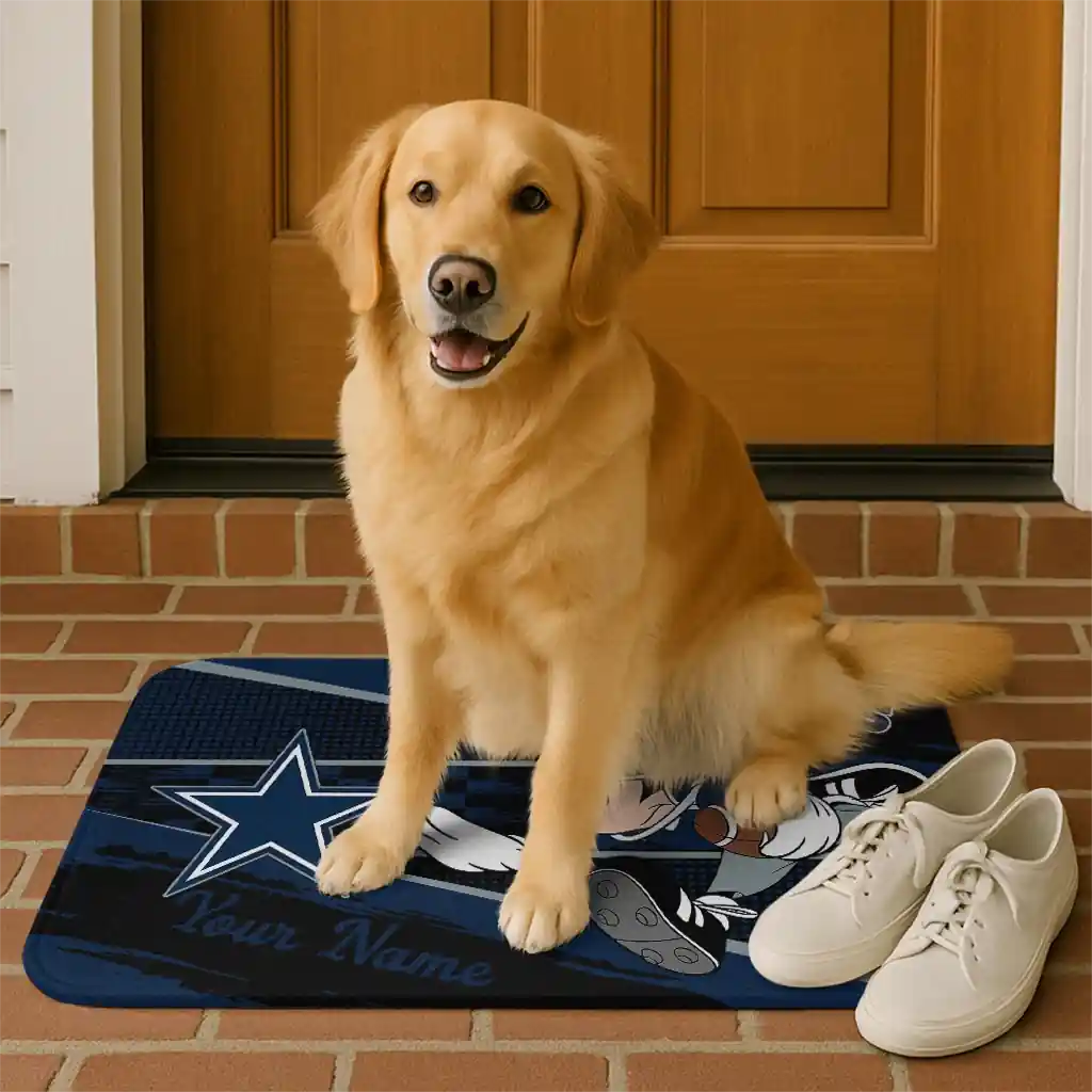 personalized-dallas-cowboys-mickey-quarterback-blue-black-doormat-high-quality.webp