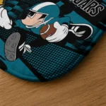 personalized-jacksonville-jaguars-mickey-quarterback-teal-black-doormat-best-selling.webp