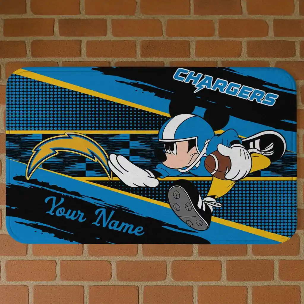 personalized-los-angeles-chargers-mickey-quarterback-blue-black-doormat-best-selling.webp personalized los angeles chargers mickey quarterback blue black doormat best selling