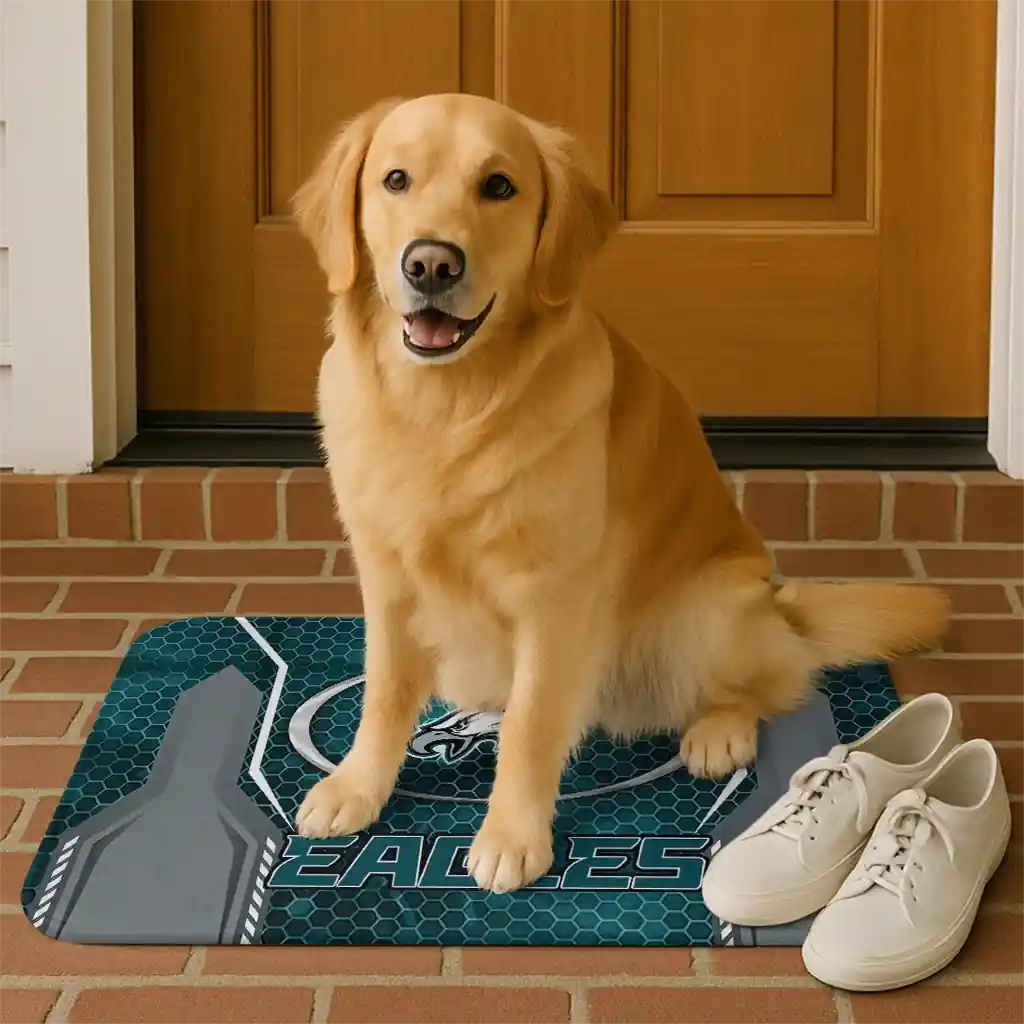 philadelphia-eagles-hexagon-oval-green-doormat-high-quality.webp