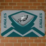 Green Ninja Mesh Philadelphia Eagles Doormat - Non-Slip Fan Mat