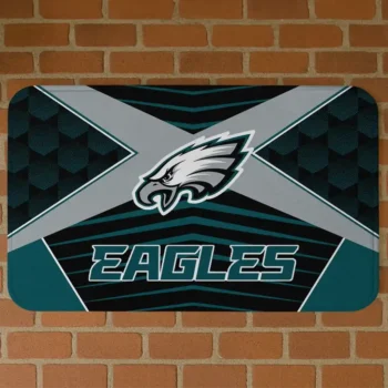 Black/Green Techno Camo Philadelphia Eagles Doormat - Non-Slip Fan Mat