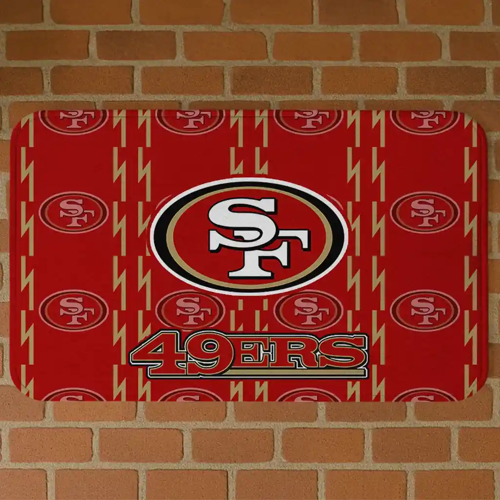 san-francisco-49ers-bolt-row-red-doormat-best-selling.webp san francisco 49ers bolt row red doormat best selling