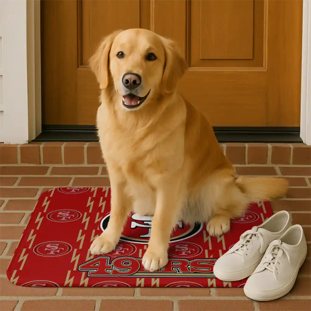 san-francisco-49ers-bolt-row-red-doormat-high-quality.webp