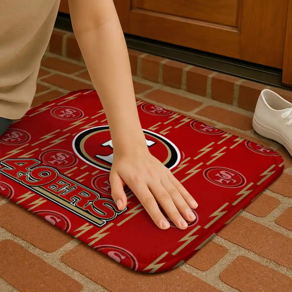 san-francisco-49ers-bolt-row-red-doormat-premium-grade.webp