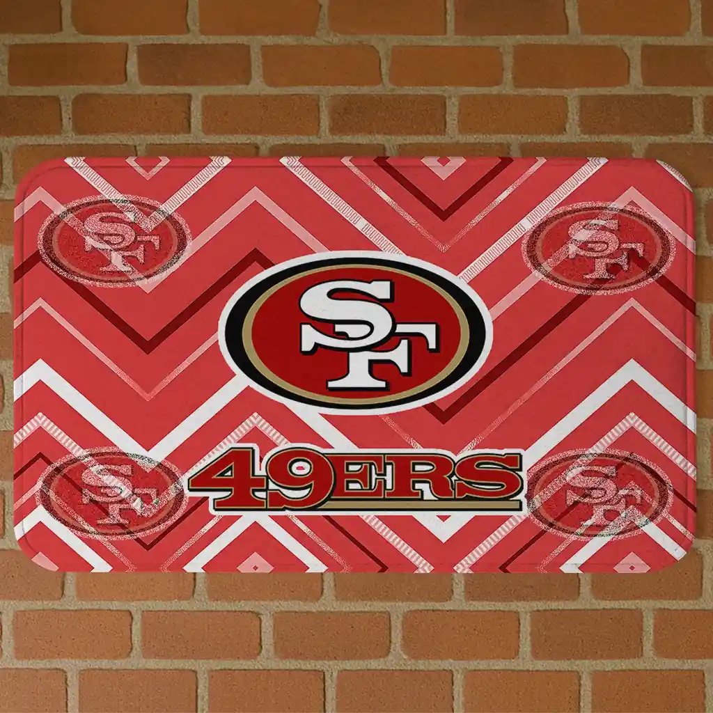 san-francisco-49ers-chevron-geometrics-red-doormat-best-selling.webp san francisco 49ers chevron geometrics red doormat best selling