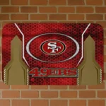 san-francisco-49ers-hexagon-oval-red-doormat-best-selling.webp