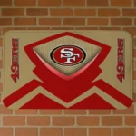 Red Ninja Mesh San Francisco 49ers Doormat - Non-Slip Fan Mat