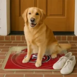 san-francisco-49ers-pixel-blur-red-doormat-best-selling.webp