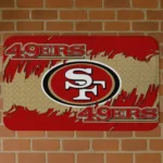 Red Plate Rip San Francisco 49ers Doormat - Non-Slip Fan Mat