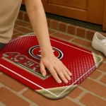 san-francisco-49ers-silver-halftone-red-doormat-best-selling.webp
