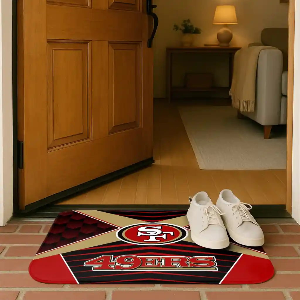 san-francisco-49ers-techno-camo-red-black-doormat-fashion-forward.webp