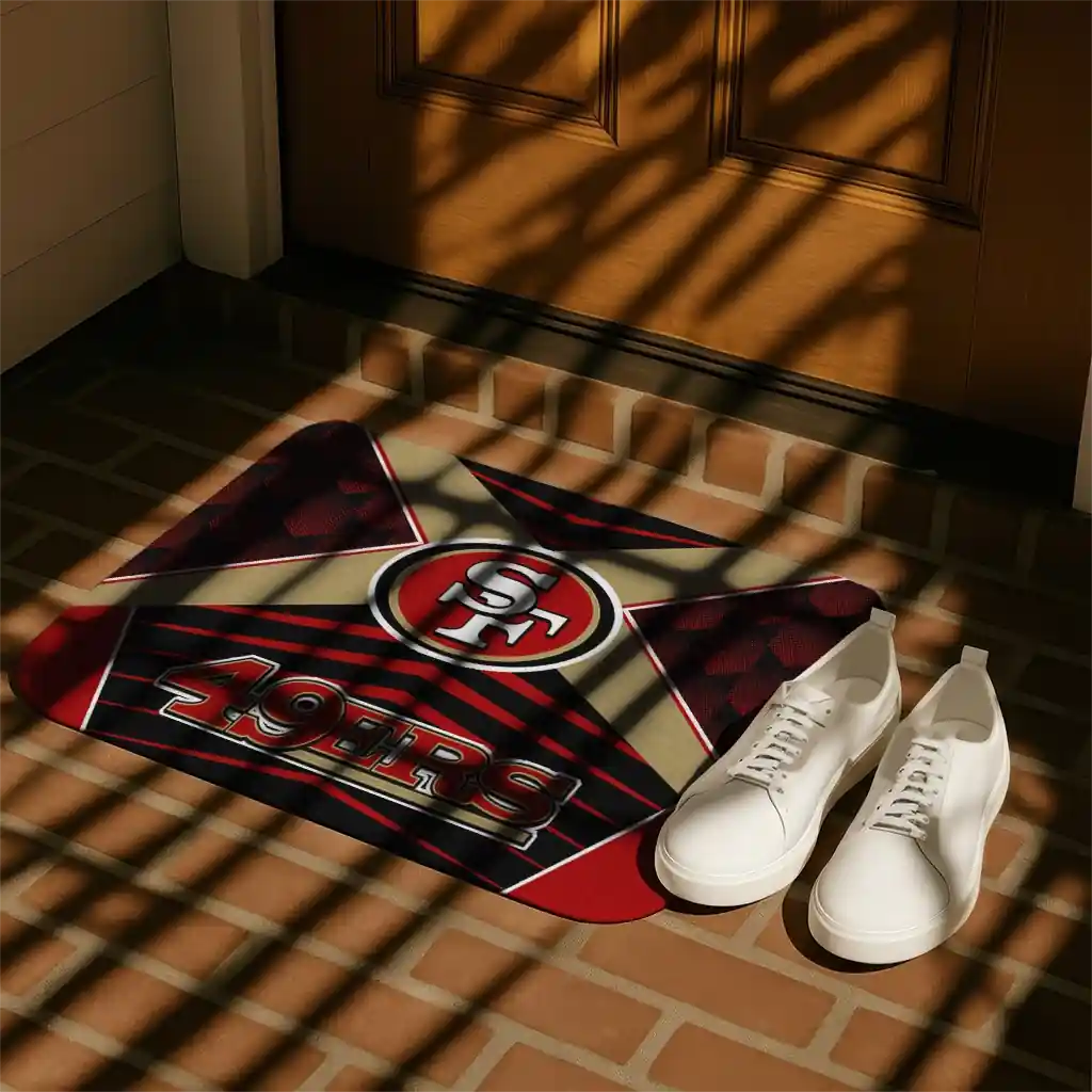 san-francisco-49ers-techno-camo-red-black-doormat-trendy.webp