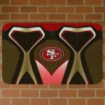 Gold Torso Pattern San Francisco 49ers Doormat - Non-Slip Fan Mat