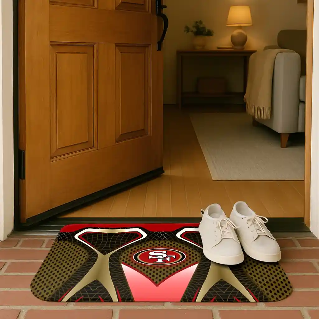 san-francisco-49ers-torso-pattern-tan-crocs-doormat-fashion-forward.webp