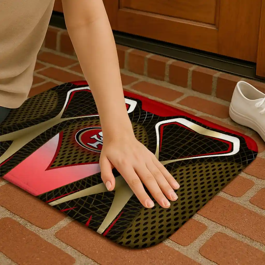 san-francisco-49ers-torso-pattern-tan-crocs-doormat-premium-grade.webp