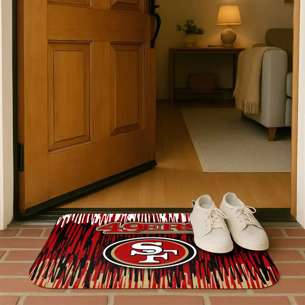 san-francisco-49ers-vertical-flow-red-doormat-fashion-forward.webp