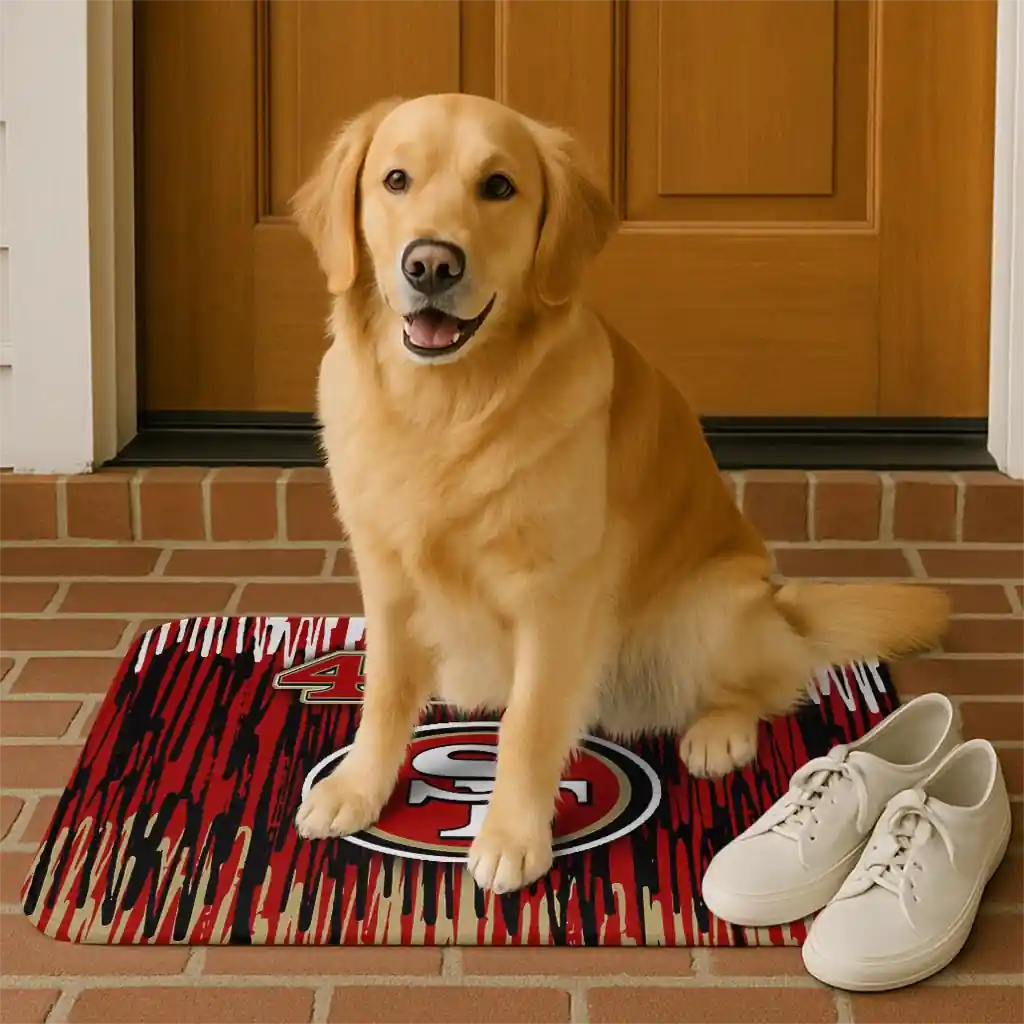 san-francisco-49ers-vertical-flow-red-doormat-high-quality.webp
