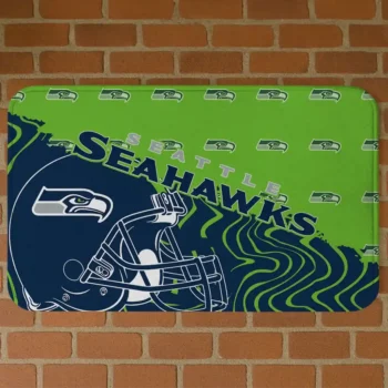 Blue Football Pride Seattle Seahawks Doormat - Non-Slip Fan Mat