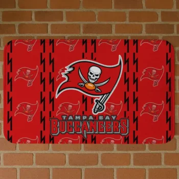 Red Bolt Row Tampa Bay Buccaneers Doormat - Non-Slip Fan Mat