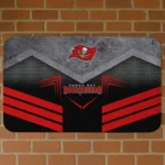 Black/Red Chevron Points Tampa Bay Buccaneers Doormat - Non-Slip Fan Mat