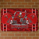 Red Helmet Illustration Tampa Bay Buccaneers Doormat - Non-Slip Fan Mat