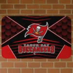 Black/Red Techno Camo Tampa Bay Buccaneers Doormat - Non-Slip Fan Mat