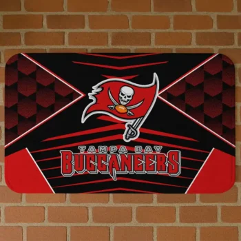Black/Red Techno Camo Tampa Bay Buccaneers Doormat - Non-Slip Fan Mat
