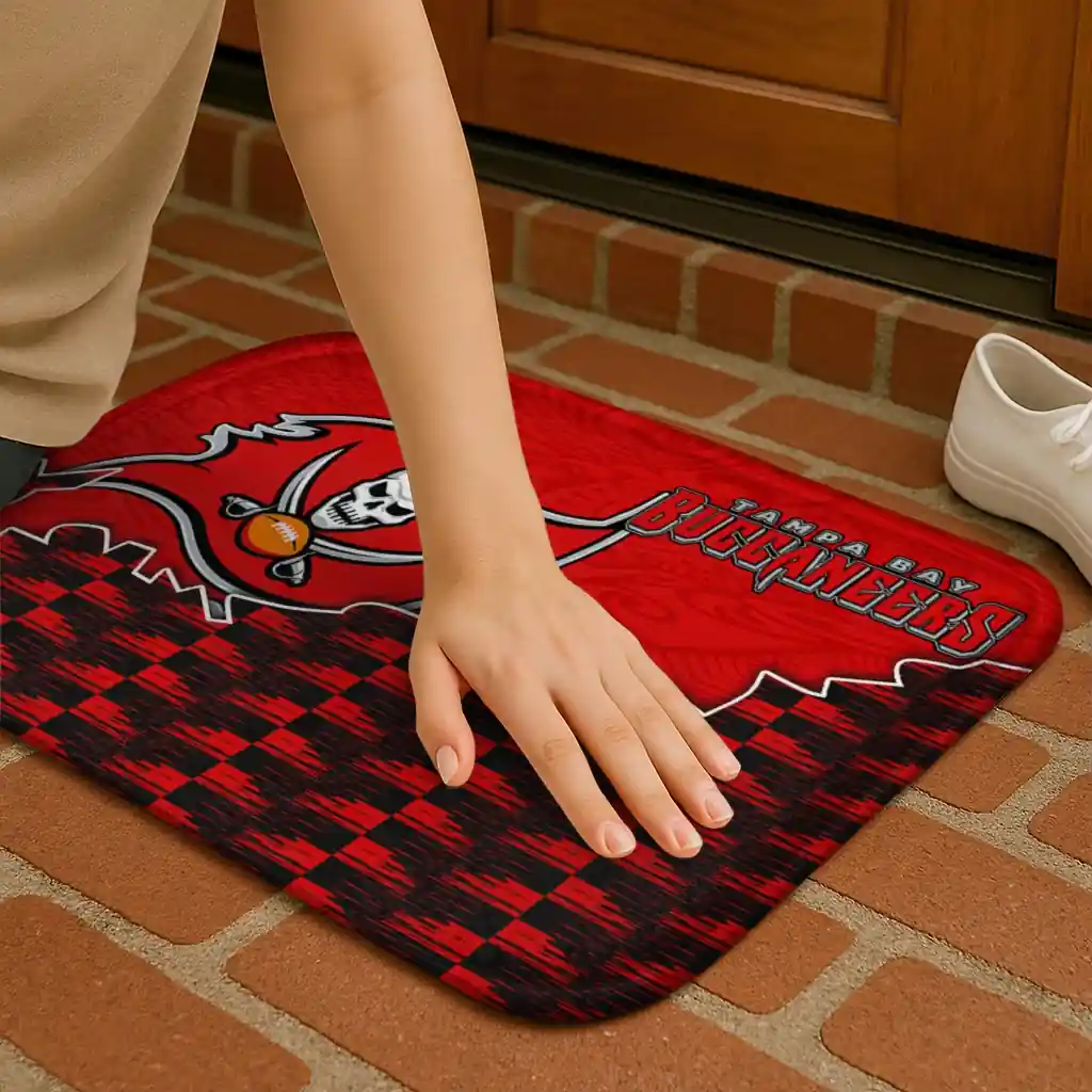 tampa-bay-buccaneers-tribal-detailing-red-black-doormat-premium-grade.webp
