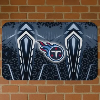 Navy Graphic Stripes Tennessee Titans Doormat - Non-Slip Fan Mat