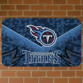 Navy Layered Lines Tennessee Titans Doormat - Non-Slip Fan Mat