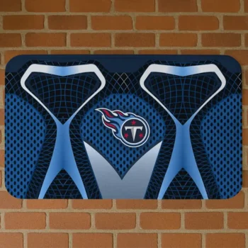 Blue Torso Pattern Tennessee Titans Doormat - Non-Slip Fan Mat