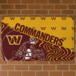 Burgundy Football Pride Washington Commanders Doormat - Non-Slip Fan Mat