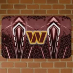 Burgundy Graphic Stripes Washington Commanders Doormat - Non-Slip Fan Mat