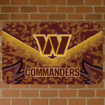 Burgundy Layered Lines Washington Commanders Doormat - Non-Slip Fan Mat