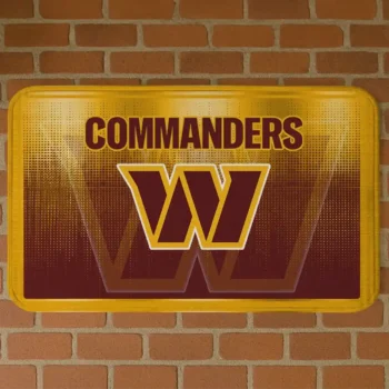 Burgundy Pixel Blur Washington Commanders Doormat - Non-Slip Fan Mat